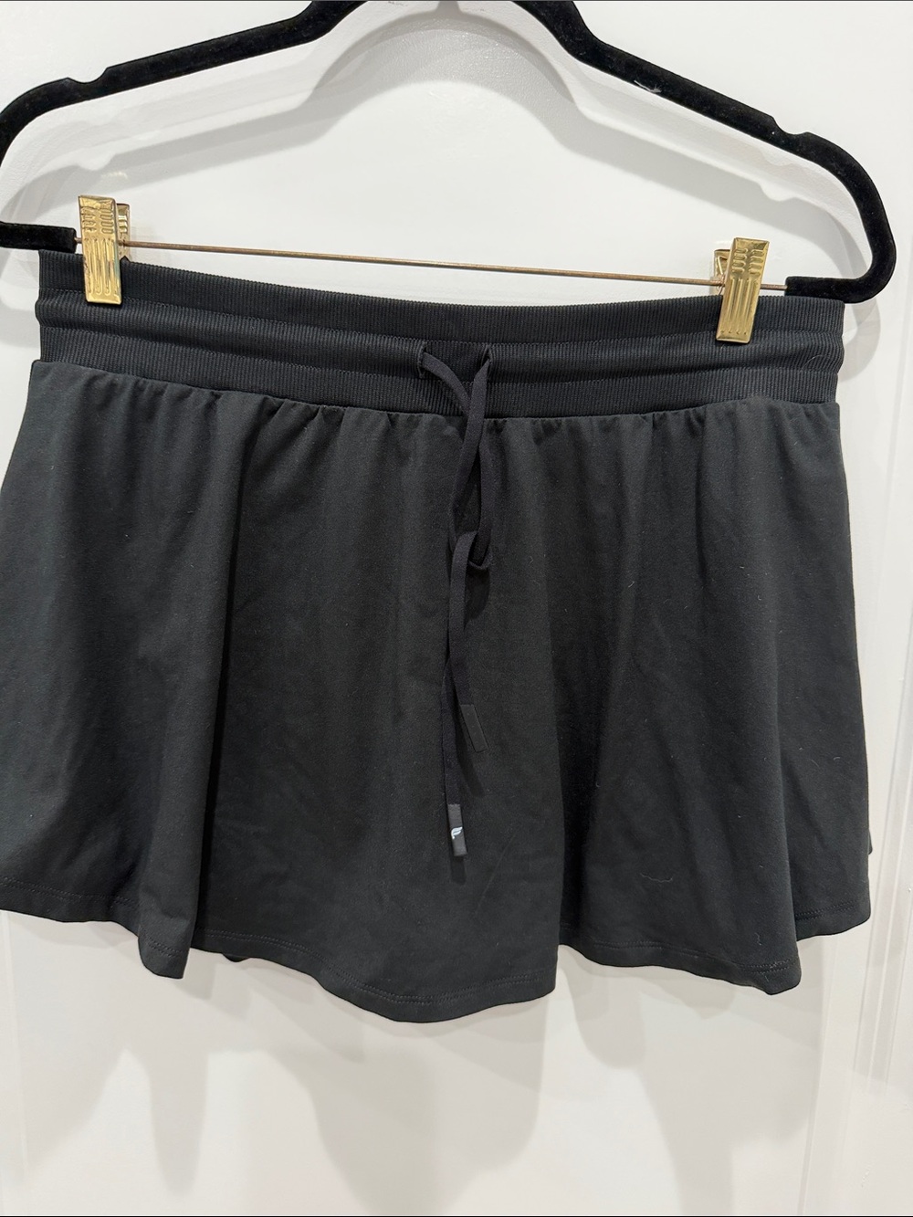 Fabletics Black Skirted Drawstring Active Shorts